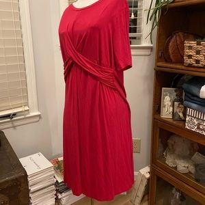 Lovely Isabel Maternity Soft Knit Pink SS Dress XL